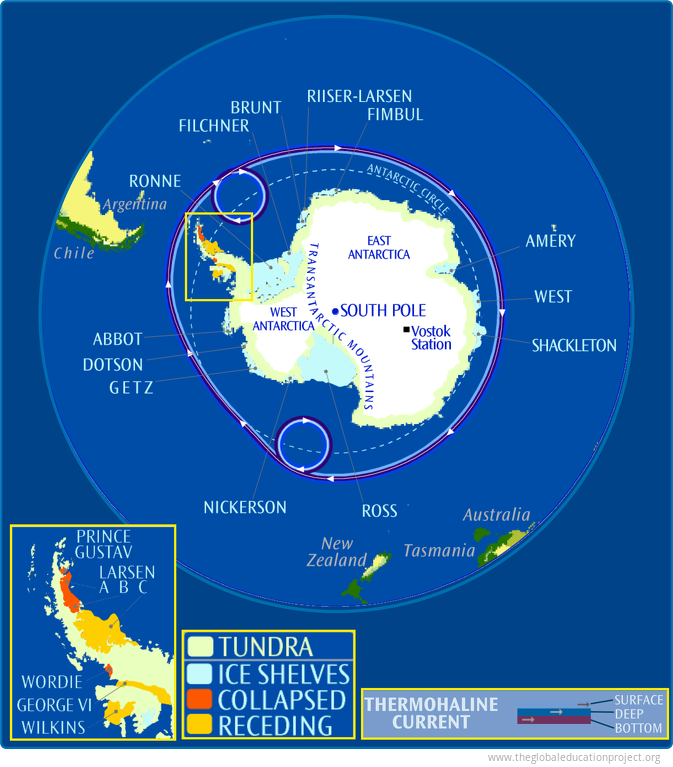 Antarctic Geography, Ice, and Currents