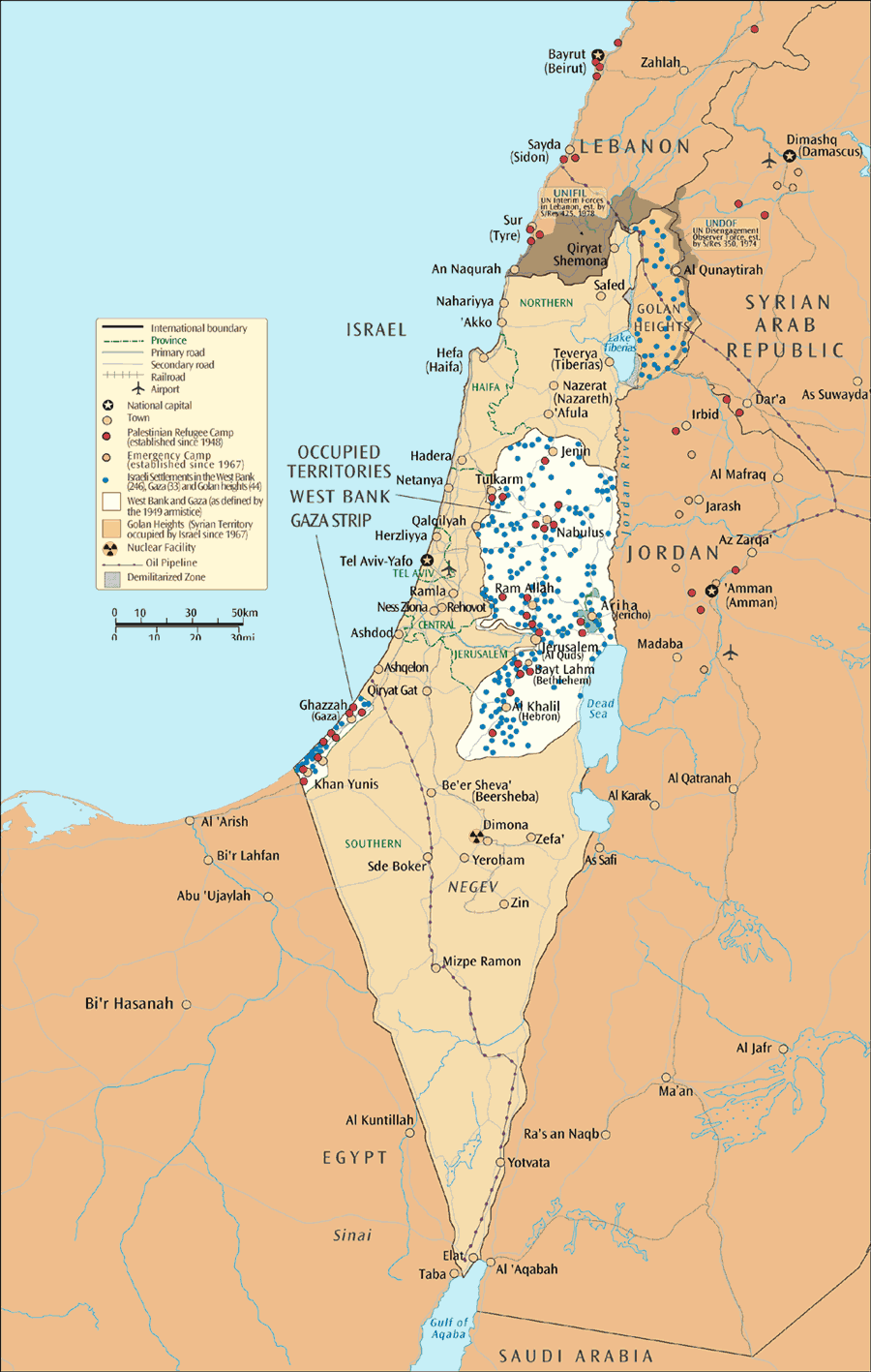 map of middle east before israel